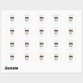 Modern Cute Merry-kerstakers Ronde Sticker (Vel)