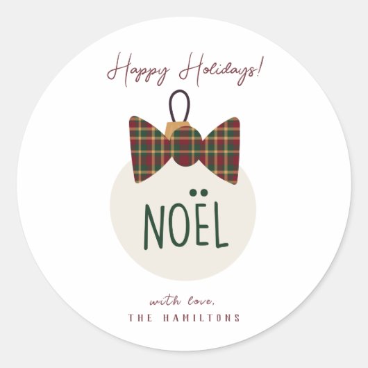 Modern Cute Merry-kerstakers Ronde Sticker (Voorkant)