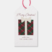 Modern Cute Merry Kerstmis Cadeaulabel (Voorkant)