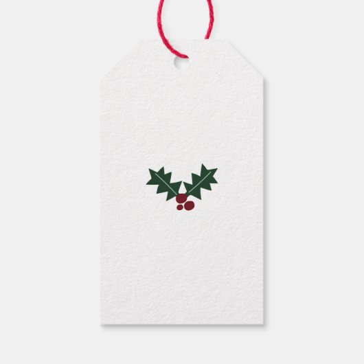 Modern Cute Merry Kerstmis Cadeaulabel (Achterkant)