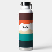 Modern Cute Minimalist Chic Color Blocked Waterfles (Achterkant)