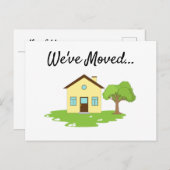 Modern Cute New Address Notice Briefkaart (Voorkant / Achterkant)