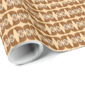 Modern cute northern saw-whet owl cadeaupapier (Rol Hoek)