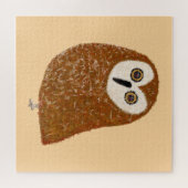 Modern cute northern saw-whet owl legpuzzel (Horizontaal)
