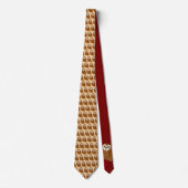 Modern cute northern saw-whet owl stropdas (Voorkant)