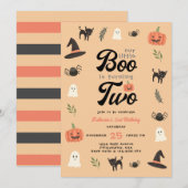 Modern Cute Our Little Boo Halloween 2e verjaardag Kaart (Voorkant / Achterkant)