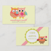Modern Cute Owls Couple Marriage Counselor Visitekaartje (Voorkant / Achterkant)