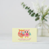 Modern Cute Owls Couple Marriage Counselor Visitekaartje (Staand voorkant)