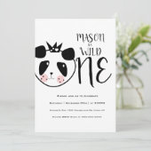 Modern Cute Panda bold Safari Wild Op een dag Kaart (Staand voorkant)