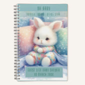 Modern Cute Pastel Bunny Notitieboek (Voorkant)