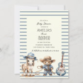 modern cute pastel first rodeo baby shower kaart (Voorkant)