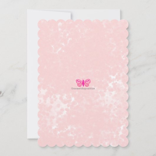 Modern Cute Pink Boho Rainbow Birthday Kaart (Achterkant)