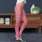 Modern Cute Pink Glitter Sparkles Pattern Sport Leggings