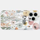 Modern cute pink spring flowers Case-Mate iPhone c Case (Achterkant (horizontaal))