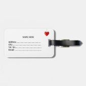 Modern Cute Polar Beer op Light Blue Bagagelabel (Achterkant horizontaal)