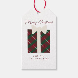 Modern Cute Prettig Kerstfeest Cadeaulabel