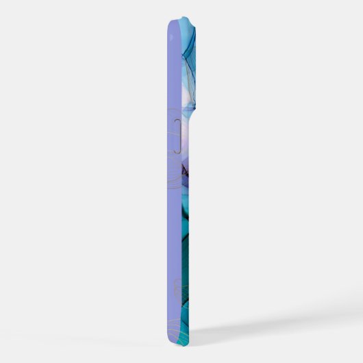 Modern cute Purple couple photos collage with name iPhone Hoesje (Rechterkant)