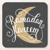 Modern Cute Ramadan Kareem Business Kartonnen Onderzetters (Voorkant)