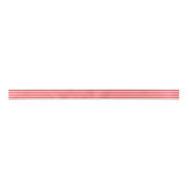 Modern Cute Red & White Stripes Holiday Satijnen Lint (Voorkant)