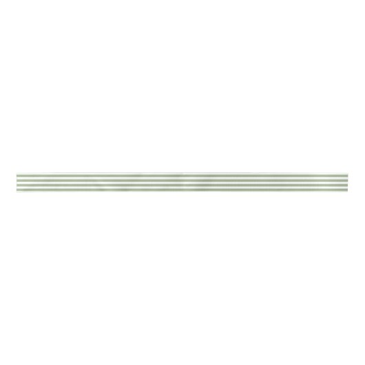 Modern Cute Sage Green Stripes Holiday Satijnen Lint (Voorkant)