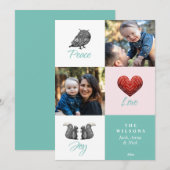 Modern Cute Scandinavian Foto Kerstmis Feestdagenkaart (Voorkant / Achterkant)