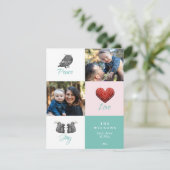 Modern Cute Scandinavian Foto Kerstmis Feestdagenkaart (Staand voorkant)