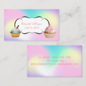 Modern Cute Schattig Cupcake bakery Ombre Visitekaartje (Voorkant / Achterkant)