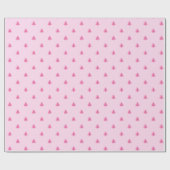 Modern Cute Simple Girly Roze kerstbomen Cadeaupapier (Vlak)