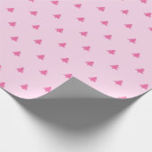 Modern Cute Simple Girly Roze kerstbomen Cadeaupapier (Hoek)