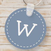 Modern Cute Simple Stitch Custom Monogram Sleutelhanger