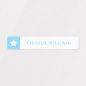 Modern Cute Stars Kids Color Coded Name Labels (Design 1)