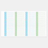 Modern Cute Stars Kids Color Coded Name Labels (Vel)