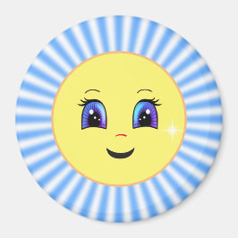 Modern Cute Sun Face Magneet
