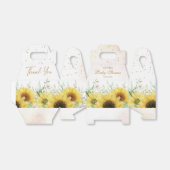 Modern Cute Sunflower Floral Baby shower Hartelijk Bedankdoosjes (Uitgevouwen)