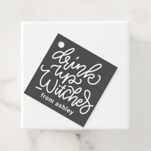 Modern Cute Typography Funny Halloween Quote Bedankjes Labels (In situ)