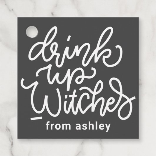 Modern Cute Typography Funny Halloween Quote Bedankjes Labels (Voorkant)
