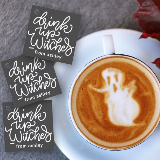 Modern Cute Typography Funny Halloween Quote Bedankjes Labels