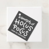 Modern Cute Typography Hocus Pocus Halloween Bedankjes Labels (In situ)