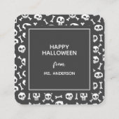 Modern Cute Typography Hocus Pocus Halloween Informatiekaartje (Achterkant)