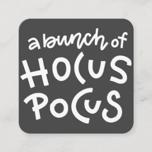 Modern Cute Typography Hocus Pocus Halloween Informatiekaartje