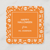 Modern Cute Typography Hocus Pocus Halloween Informatiekaartje (Achterkant)