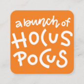 Modern Cute Typography Hocus Pocus Halloween Informatiekaartje (Voorkant)