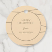 Modern Cute Typography Mummy Monster Halloween Bedankjes Labels (Achterkant)