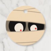 Modern Cute Typography Mummy Monster Halloween Bedankjes Labels (Voorkant)