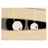 Modern Cute Typography Mummy Monster Halloween Groot Cadeauzakje (Voorkant)