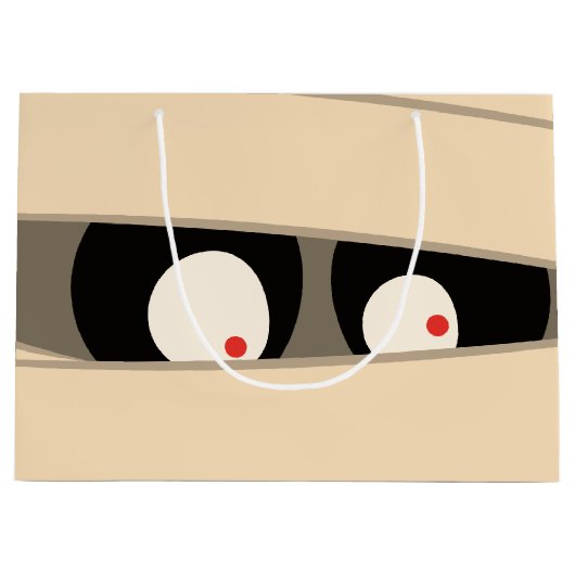 Modern Cute Typography Mummy Monster Halloween Groot Cadeauzakje (Voorkant)