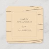 Modern Cute Typography Mummy Monster Halloween Informatiekaartje (Achterkant)