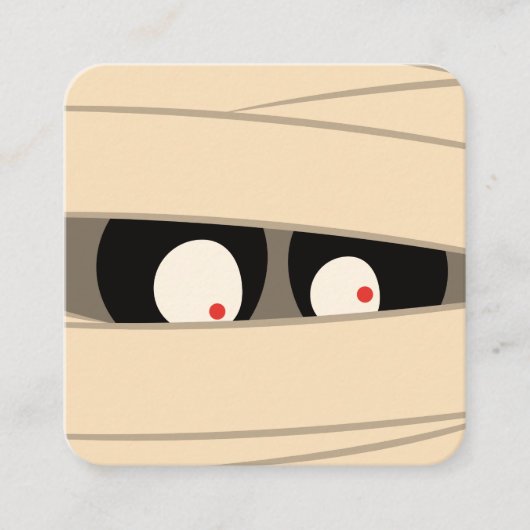 Modern Cute Typography Mummy Monster Halloween Informatiekaartje (Voorkant)