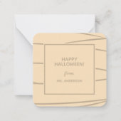 Modern Cute Typography Mummy Monster Halloween Notitiekaartje (Achterkant)