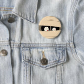 Modern Cute Typography Mummy Monster Halloween Ronde Button 5,7 Cm (In situ)